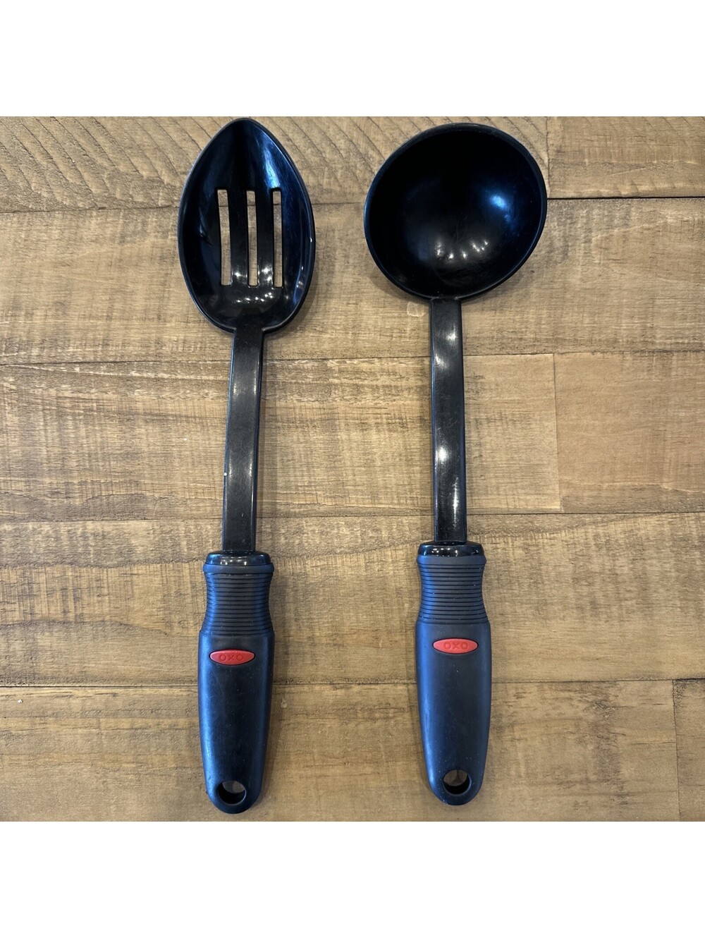 OXO Good Grips Nylon Slotted Spoon & Ladle Set Black 12” Ergonomic Kitchen Tools